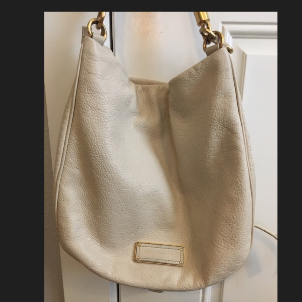 Marc Jacobs Q Hillier Cream Leather Hobo Bag